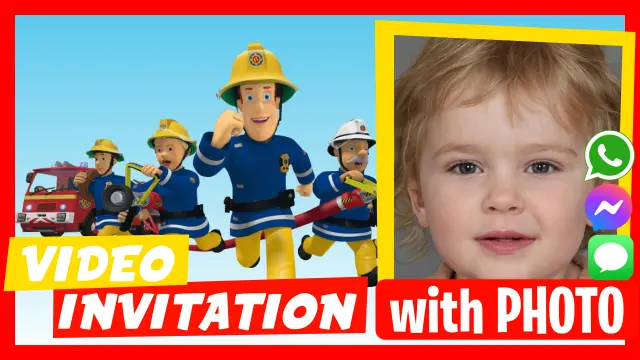 Fireman Sam Birthday Video Invitation