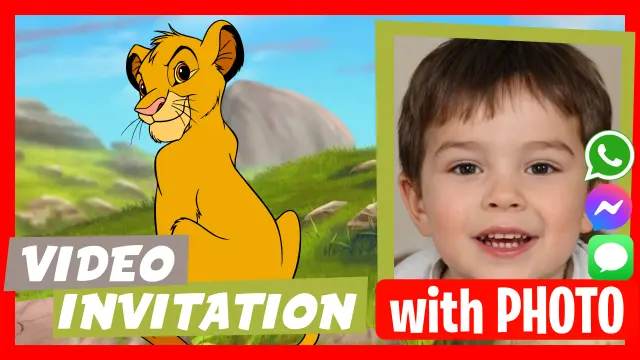 Lion King Birthday Video Invitation