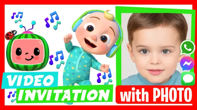 Cocomelon - Discover our personalized video invitations.