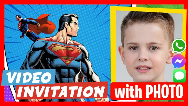 Superman Birthday Video Invitation
