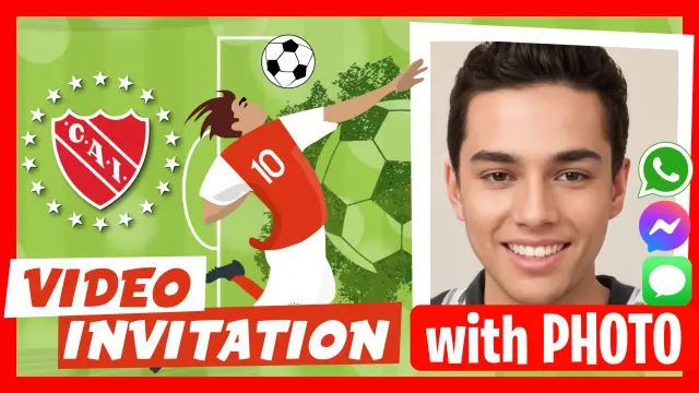Personalized Club Atlético Independiente CAI Birthday Video Invitation