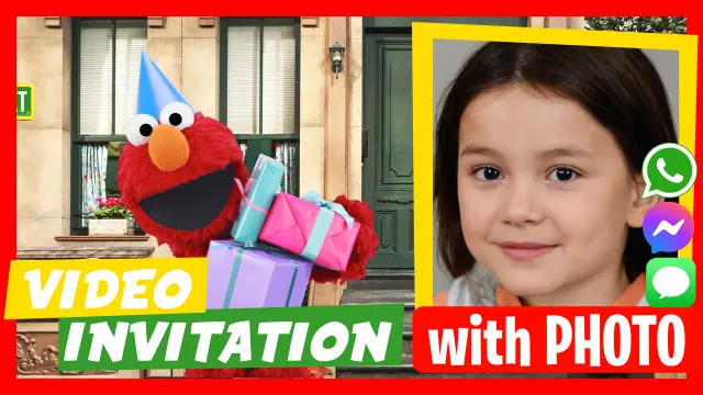 Elmo Sesame Street - Discover our personalized video invitations.