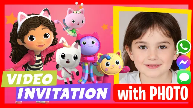 Gabby's Dollhouse Birthday Video Invitation