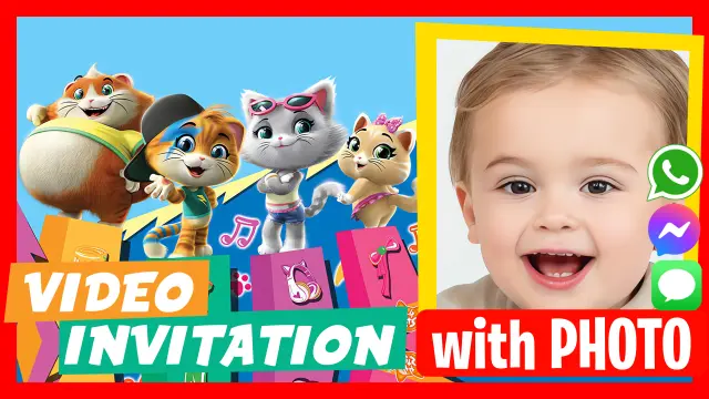 44 Cats - Discover our personalized video invitations.