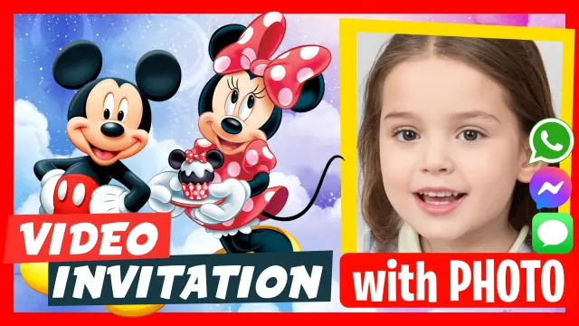 Mickey and Minnie Mouse Video Invitation