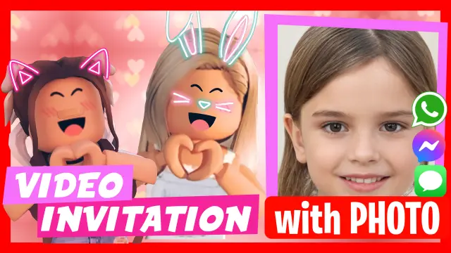 Roblox Girls Birthday Video Invitation