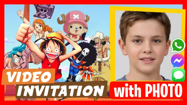 One Piece Birthday Video Invitation