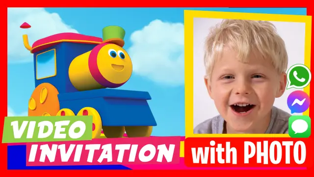 Bob the Train - Discover our personalized video invitations.