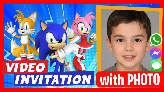 Sonic Birthday Party Video Invitation