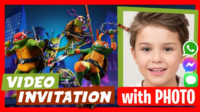 Teenage Mutant Ninja Turtles Birthday Party Video Invitation