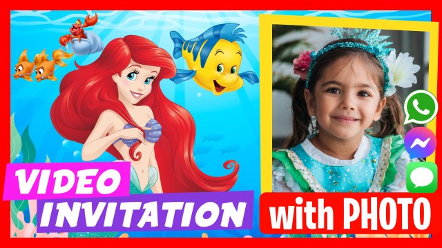 WhatsApp Invitation The Little Mermaid Party