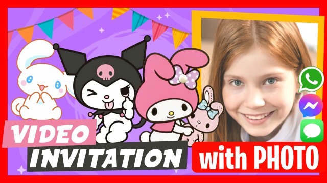 WhatsApp Invitation Kuromi Cinnamoroll My Melody