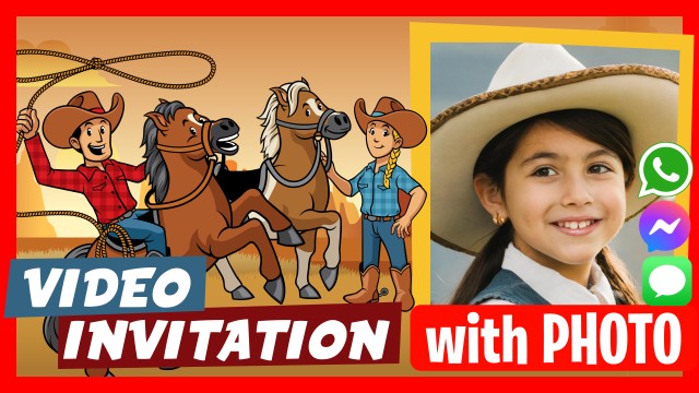 WhatsApp Invitation Cowboy Cowgirl
