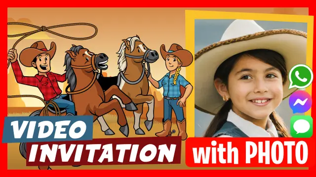 Make Video Invitation Cowboy Party