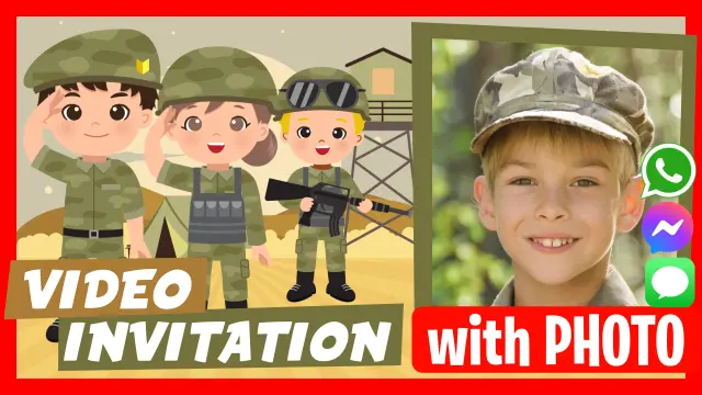 Make Video Invitation Army Military