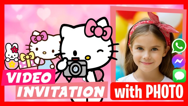 Invitation WhatsApp Hello Kitty Party