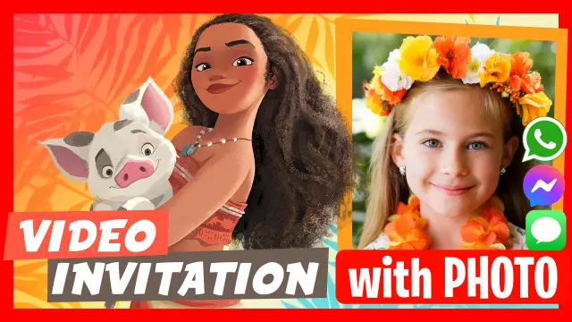 Moana Video Invitation