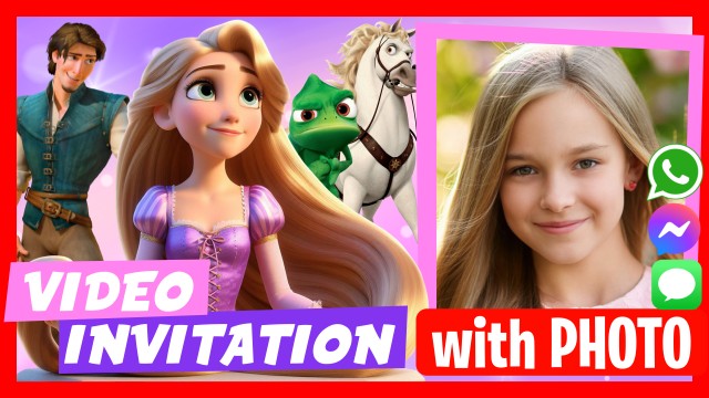 WhatsApp Invitation Rapunzel Party