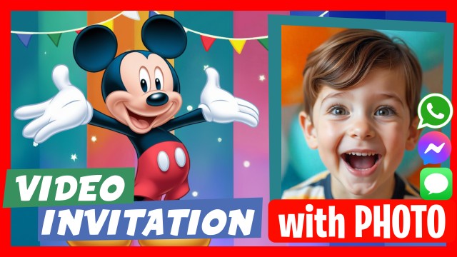 WhatsApp Invitation Mickey Mouse Party