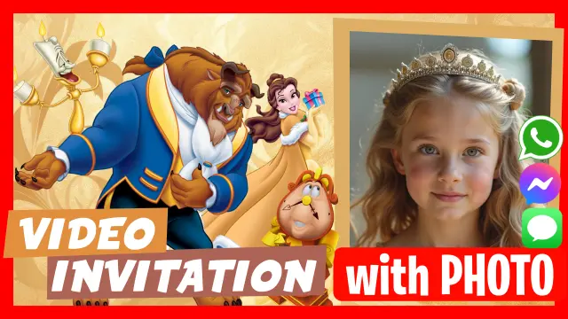 Make Video Invitation The Beauty and the Beast