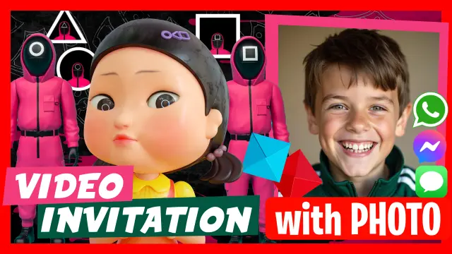 Squid Game Birthday Party Video Invitation