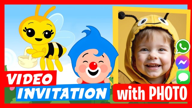 Invitation WhatsApp Abejita Chiquitita Plim Plim