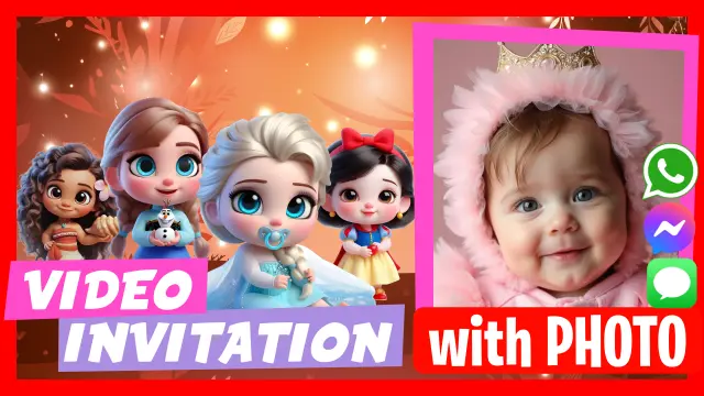 Baby Princesses Birthday Party Video Invitation
