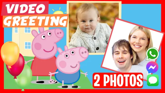 Personalized Peppa Pig and George Birthday Greeting