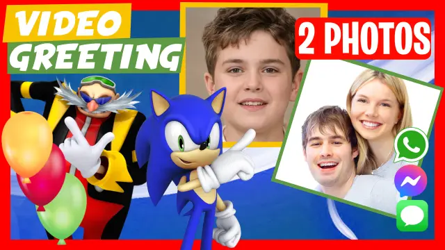 Personalized Sonic Birthday Greeting