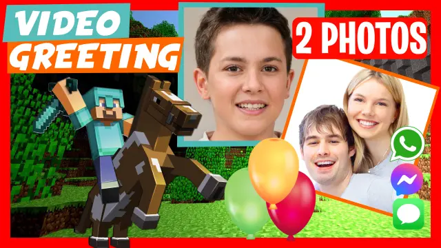 Personalized Minecraft Birthday Greeting
