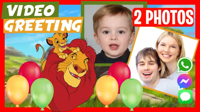 Personalized The Lion King Birthday Greeting