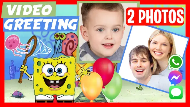 Personalized SpongeBob SquarePants Birthday Greeting