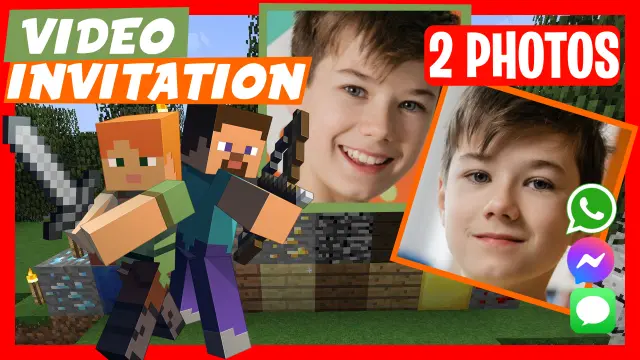 Minecraft Birthday Video Invitation