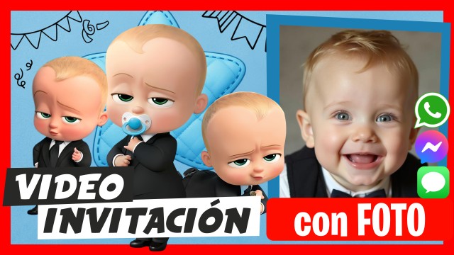 Invitación Whatsapp Jefe en Pañales Party