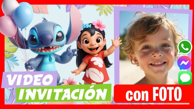 Invitación Whatsapp Lilo y Stitch Party