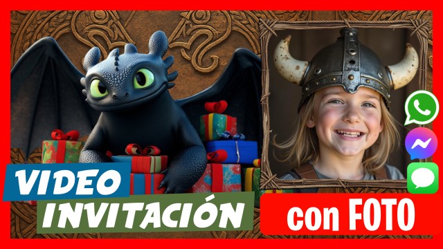 Invitación Whatsapp Cómo entrenar a tu dragón Chimuelo
