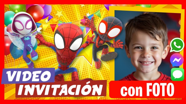 Invitación Whatsapp Spidey y sus sorprendentes amigos Party