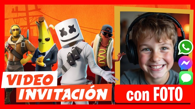 Invitación Whatsapp Fortnite Party