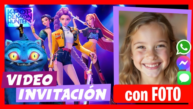 Invitación Whatsapp Las guerreras Kpop Demon Hunters