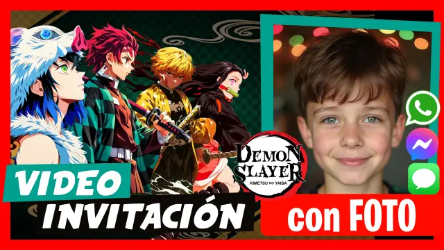 Hacer Video Invitación Demon Slayer