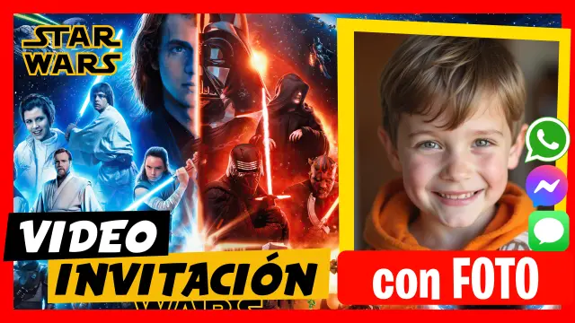 Video Invitación La Guerra de las Galaxias Fiesta Cumpleaños