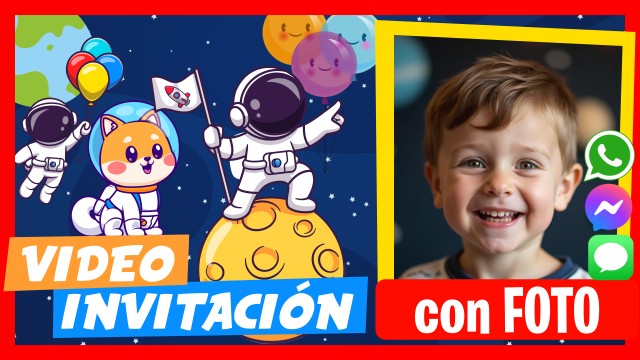 Invitación Whatsapp Astronauta