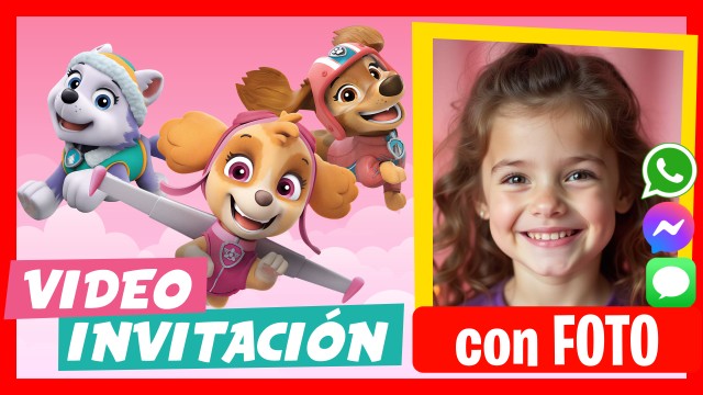 Invitación Whatsapp Paw Patrol Skye Everest Liberty Patrulla Canina