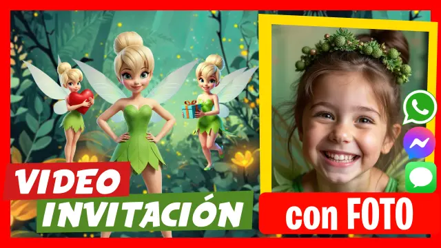Video Invitación Campanita Tinker Bell Fiesta Cumpleaños