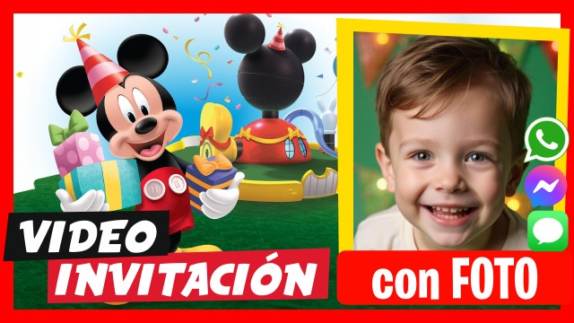 Invitación Whatsapp Mickey Mouse Habla