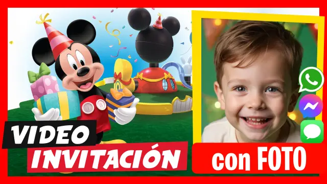 Hacer Video Invitación Mickey