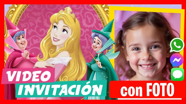 Invitación Whatsapp Princesa Aurora