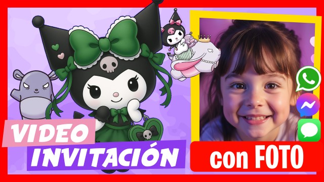 Invitación Whatsapp Kuromi