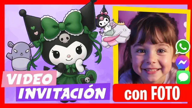 Invitación de Cumpleaños en Video de Kuromi