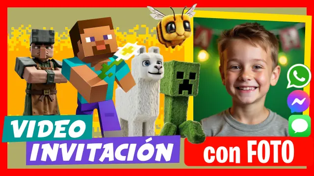 Hacer Video Invitación Minecraft